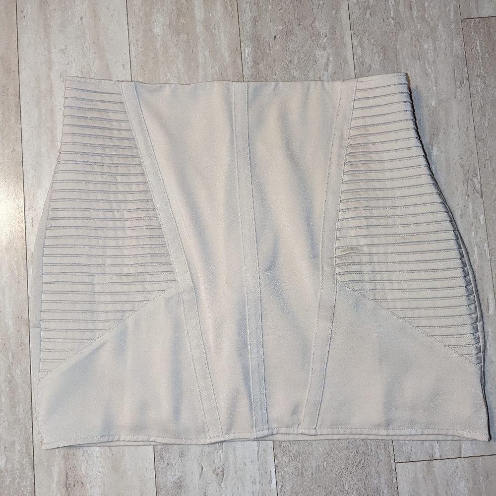 ASOS DESIGN Satin Corset Mini Skirt in Champagne - Picture 2 of 7
